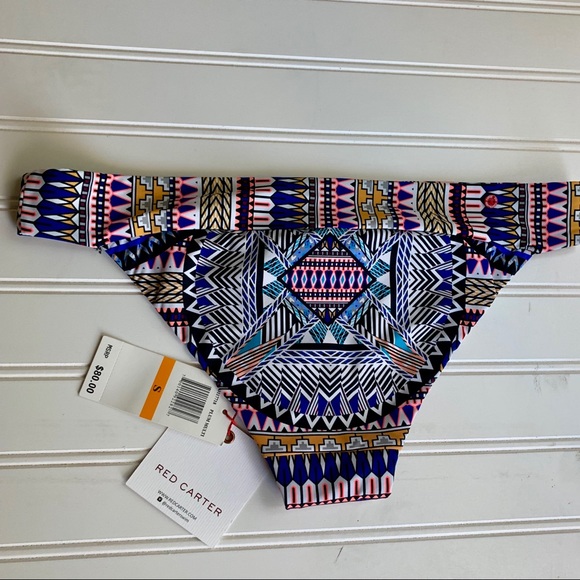 Red Carter Swimsuit Tribal Daze Reversible Print - Picture 1 of 4